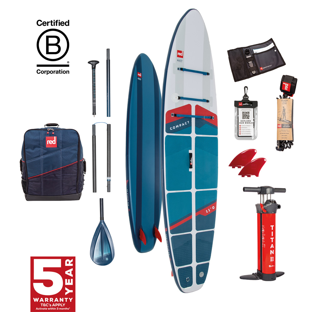 red paddle Compact 11.0 opblaasbare sup blauw voordeelpakket