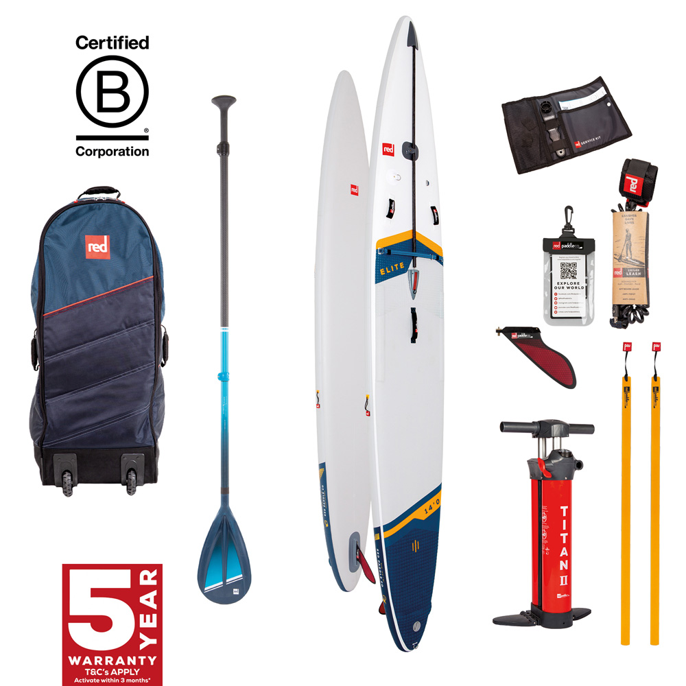 red paddle Elite 14.0 opblaasbare sup wit voordeelpakket