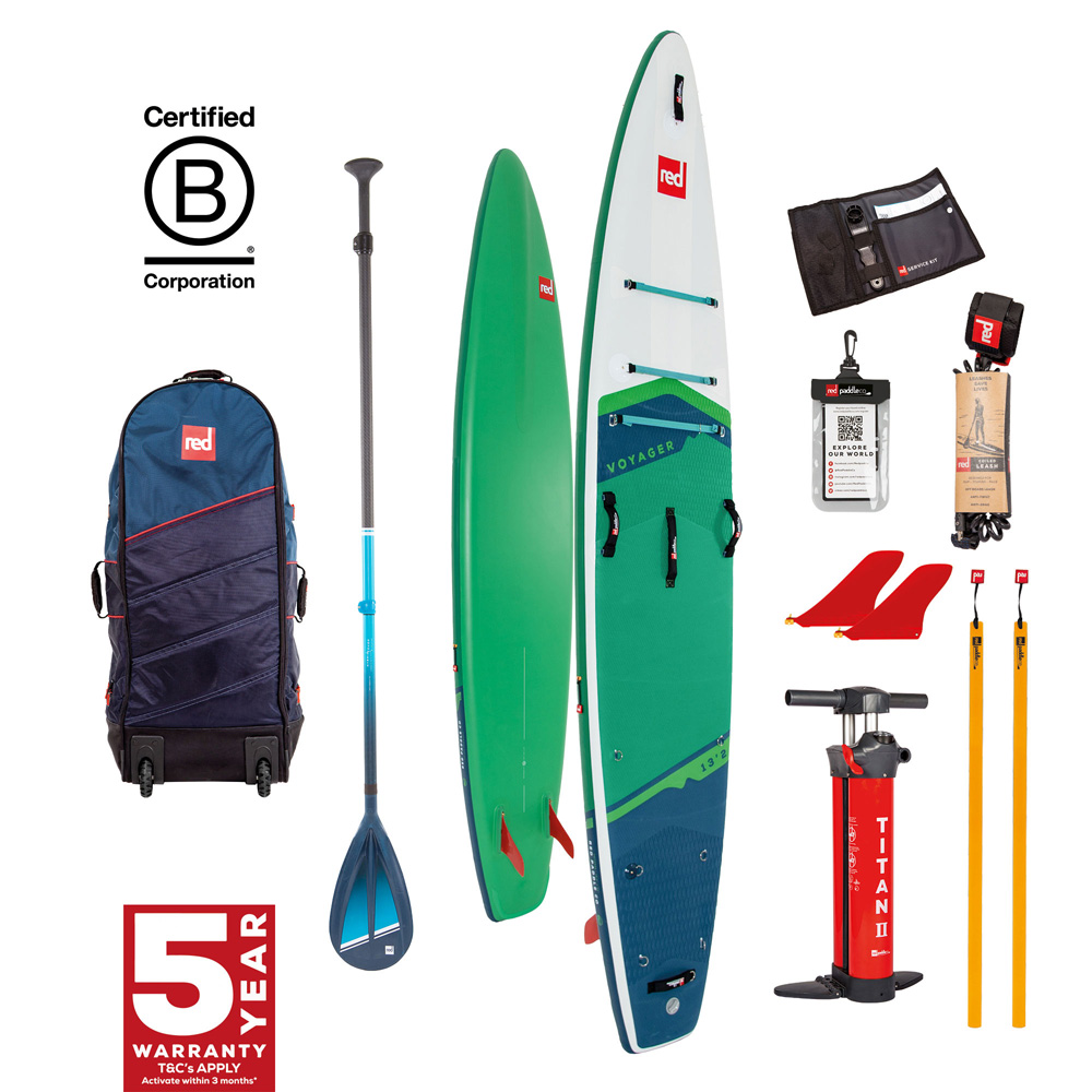 red paddle Voyager HT 13.2 opblaasbare sup groen voordeelpakket